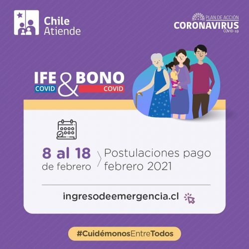 El 18 de febrero vence el plazo para postular al Ingreso Familiar de Emergencia (IFE) y el Bono ...