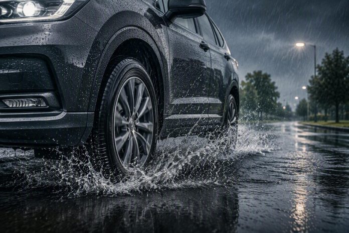 Montaje neumático y lluvia